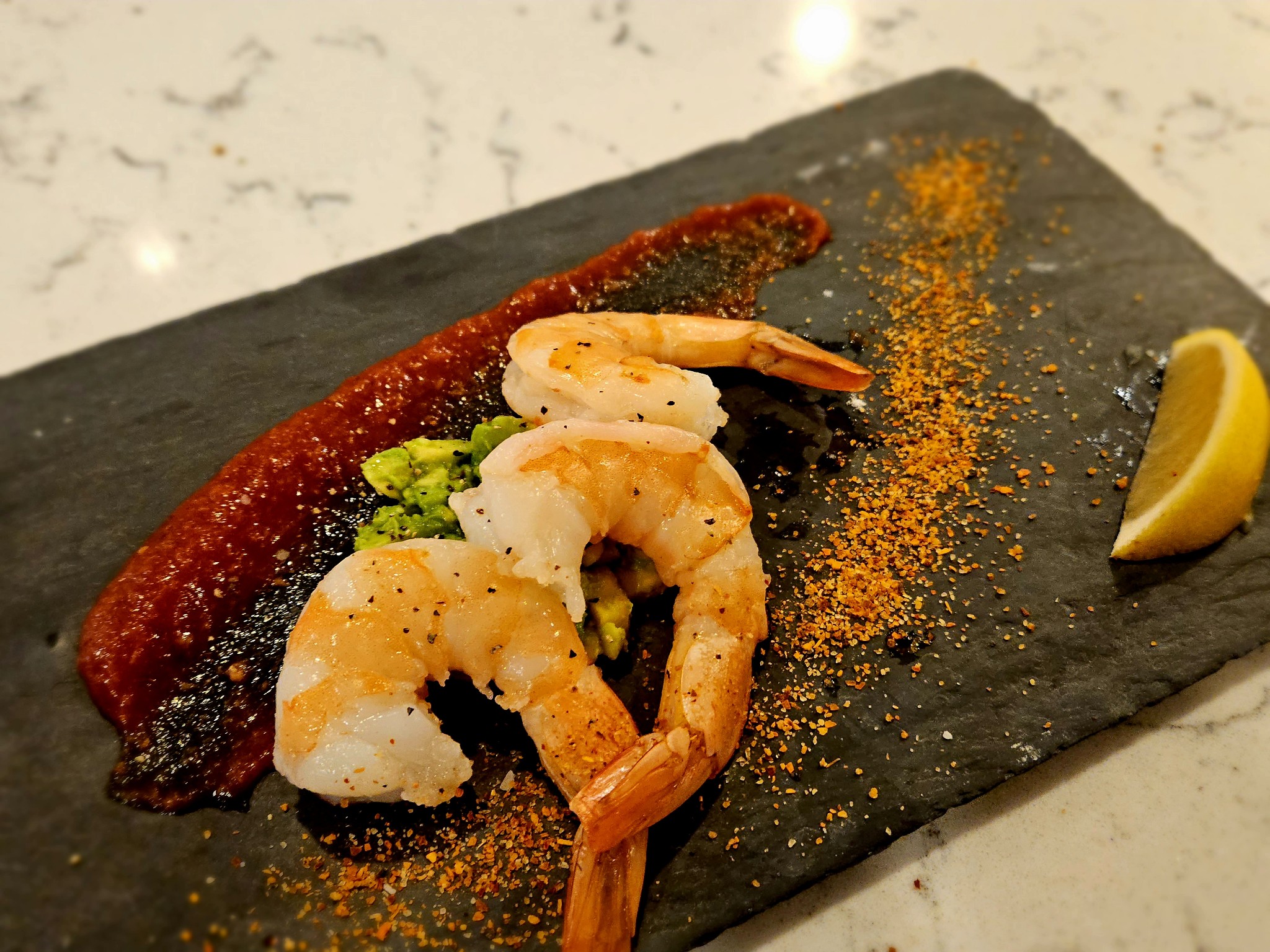 Plated Shrimp Appetizer